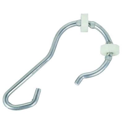 ZORO SELECT 4EEW7 Shower Hooks with Wheels,Aluminum,PK13