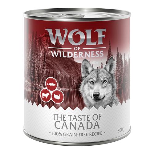 24 x 800g Adult The Taste Of Canada Wolf of Wilderness Hundefutter nass