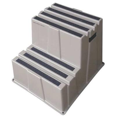ZORO SELECT 44ZJ56 Box Step, 2 Steps, 500 lb Load Capacity, 19 3/4 in Overall