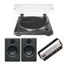 Audio-Technica AT-LP60XBT Bluetooth Turntable w/ Eris E3.5 Monitors & Knox Brush