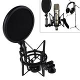Microphone Mic Professional Shock Mount with Pop Shield Filter Screen
