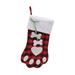 Christmas Stocking Christmas Sock Decoration Dog Paw Soft Material For Fireplace For Stair