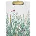 KXMDXA Colorful Floral Flowers Clipboard Hardboard Wood Nursing Clip Board and Pull for Standard A4 Letter 13x9 inches