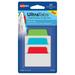 Avery-2PK Ultra Tabs Repositionable Tabs Standard: 2 X 1.5 1/5-Cut Assorted Colors (Blue Green And Red)