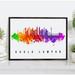 Pera Print Kuala Lumpur Skyline Malaysia Poster Kuala Lumpur Cityscape Painting Kuala Lumpur Malaysia Poster Cityscape and Landmark Print Home Wall Art Office Wall Decor - 5x7 Inches