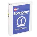 Avery Mini Economy View Binder with 1 Inch Round Ring 5.5 x 8.5 inches White 1 Binder (5806)