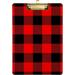 ZHANZZK Red Buffalo Plaid Clipboard Hardboard Wood Nursing Clip Board and Pull for Standard A4 Letter 13x9 inches