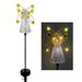 Garden Solar Angel Light with IP44 Waterproof Performance Outdoor Decorations for Paths Sidewalks Balconies Yellow