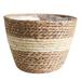 Grass Planter Basket Indoor Outdoor Flower Pots Cover Plant Containers for Home Indoor Outdoor Home Grass Grass Planter Basket Flower Pots Cover Plant Containers Beige L