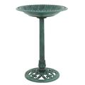 28 Height Pedestal Bird Bath Outdoor Garden Decor Vintage Yard Art