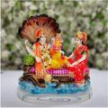 Vishnu Lakshmi Statue in Marble Dust Vishnu Laxmi Idol Hindu God Goddess Statue Lakshmi Narayan Sculpture Handcrafted God Statue Vishnu Laxmi on Sheshnag God of Protector Mandir - AtoZ India Cart