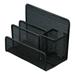 Small Desk Pen Holder Mail Organizer Black Mesh File Letter Holder with 3 Compartments Drawer Metal Mesh Desktop Storage for Home or Office Desk Supplies