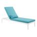 Ergode Perspective Cushion Outdoor Patio Chaise Lounge Chair - White Turquoise