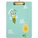 FMSHPON Bee Flower Cloud Clipboard Hardboard Wood Nursing Clip Board and Pull for Standard A4 Letter 13x9 inches