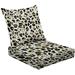 2-Piece Deep Seating Cushion Set Seamless Hand Drawn Abstract Watercolor Leopard Cheetah Skin Tie Dye Outdoor Chair Solid Rectangle Patio Cushion Set