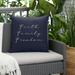 18 Blue and White Faith Family Freedom Comfortable Indoor and Outdoor Square Throw Pillow
