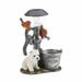 Cat Bird Garden Statue with Solar Light Interesting Garden Sculpture and Statue for patio lawn