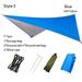 Camping Survival Sunshade Coating Pergola Outdoor Hammock Beach Sun Shelter Tent Shade Ground Mat Ultralight Garden Canopy Awning Waterproof Tarp BLUE 230X140CM STYLE 3