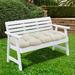 Sweet Home Collection 44 x 19 Tufted Outdoor Loveseat Cushion Cream