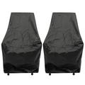 2X Waterproof Chair Cover Outdoor High Back Patio Stacking Furniture Protection