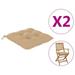 Anself 2 PCS Garden Chair Cushions Fabric Seat Pad Patio Chair Cushion Beige for Outdoor Furniture 15.7 x 15.7 x 2.8 Inches (L x W x T)