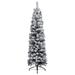 The Holiday Aisle® Slim Artificial Pre-lit Christmas Tree w/ Ball Set Xmas Decoration, Steel | 5' H | Wayfair 9494A0FDF1984DF9905DAB93FEBA91C3