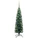 The Holiday Aisle® Slim Artificial Pre-lit Christmas Tree w/ Ball Set Xmas Decoration, Steel | 5' H | Wayfair 63D2AB3B5899464EB45EC26D87324B81