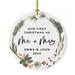 The Holiday Aisle® First Christmas As Mr. & Mrs. Holiday Shaped Ornament Ceramic/Porcelain in Green/Red/White | 0.1 H x 2.8 W x 2.8 D in | Wayfair