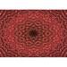 Ahgly Company Machine Washable Indoor Rectangle Transitional Grapefruit Red Area Rugs 5 x 8