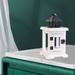 Decorative Lanterns Pillar Candle Holder Candlestick Lamp Stand Candleholder Home Patio Ornaments - White Black