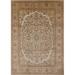 Ahgly Company Indoor Rectangle Mid-Century Modern Light Brown Oriental Area Rugs 8 x 10