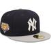 Men's New Era Navy/Gray York Yankees 2009 World Series Champions Letterman 59FIFTY Fitted Hat