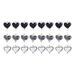 50PCS 4.5CM Size Photo Folder Photo Album Love Heart Shape Note Clip