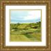 Popp Grace 15x15 Gold Ornate Wood Framed with Double Matting Museum Art Print Titled - Green Gold Valley II