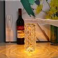 INFISU Crystal Table Night Lamp 16 Colors Changing Touch Light Remote Control Modern Nightstand Lamp Rechargeable Bedside Light Romantic Diamond Room Atmosphere Light Decoration