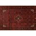 Ahgly Company Indoor Rectangle Traditional Crimson Red Persian Area Rugs 8 x 10