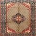 Ahgly Company Indoor Square Traditional Sandy Brown Persian Area Rugs 4 Square