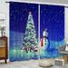 Goory Xmas Thermal Insulated Window Treatments Printed Blackout Window Drapes Slot Top Rod Pocket Window Curtain Panel Gray W:30 x L:65