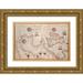 Oliva Joan 18x13 Gold Ornate Wood Framed with Double Matting Museum Art Print Titled - Portolan Map of Spain England Ireland and France