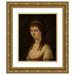 George Henry Harlow 12x14 Gold Ornate Wood Frame and Double Matted Museum Art Print Titled - Portrait of a Young Lady
