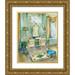 Ferry Margaret 15x18 Gold Ornate Wood Framed with Double Matting Museum Art Print Titled - Robins Egg Bath I