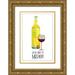 JMB Designs 17x24 Gold Ornate Wood Framed with Double Matting Museum Art Print Titled - You Had Me at Merlot