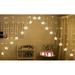 Twinkle Star flipped V-Shaped Curtain Lights 138 LED fairy lights Star Curtain String Lights Window Curtain Lights 8 Flashing Modes Wedding Party Home Office Business Decorations (WW) ~8ft wide