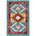 SAFAVIEH Aspen Camillo Geometric Area Rug Blue/Rust 4 x 6