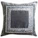 Throw Pillow Cover 22x22 inch (55x55 cm) Gray 3D Metallic Sequins Bordered Throw Pillows Cover Art Silk Square Decorative Pillows Cover Bordered Throw Traditional - Treasure Trove