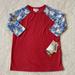 Lularoe Shirts & Tops | Lularoe Sloan Mickey Mouse Tee | Color: Blue/Red | Size: 4tg