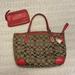 Coach Bags | Coach Madison Signature Bag Red 28096, Matching Wallet And Coach Fabric Cleaner | Color: Red/Tan | Size: Os