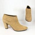 Kate Spade Shoes | Kate Spade Women's Size 11m Tan Suede Closed Toe Block Heel Ankle Booties Boots | Color: Tan | Size: 11