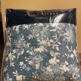 Ralph Lauren Bedding | King Ralph Lauren Home Indigo Cottage Percale Comforter Blue Floral Designer | Color: Blue/White | Size: King