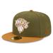 Men's New Era Olive/Orange York Knicks Two-Tone 59FIFTY Fitted Hat